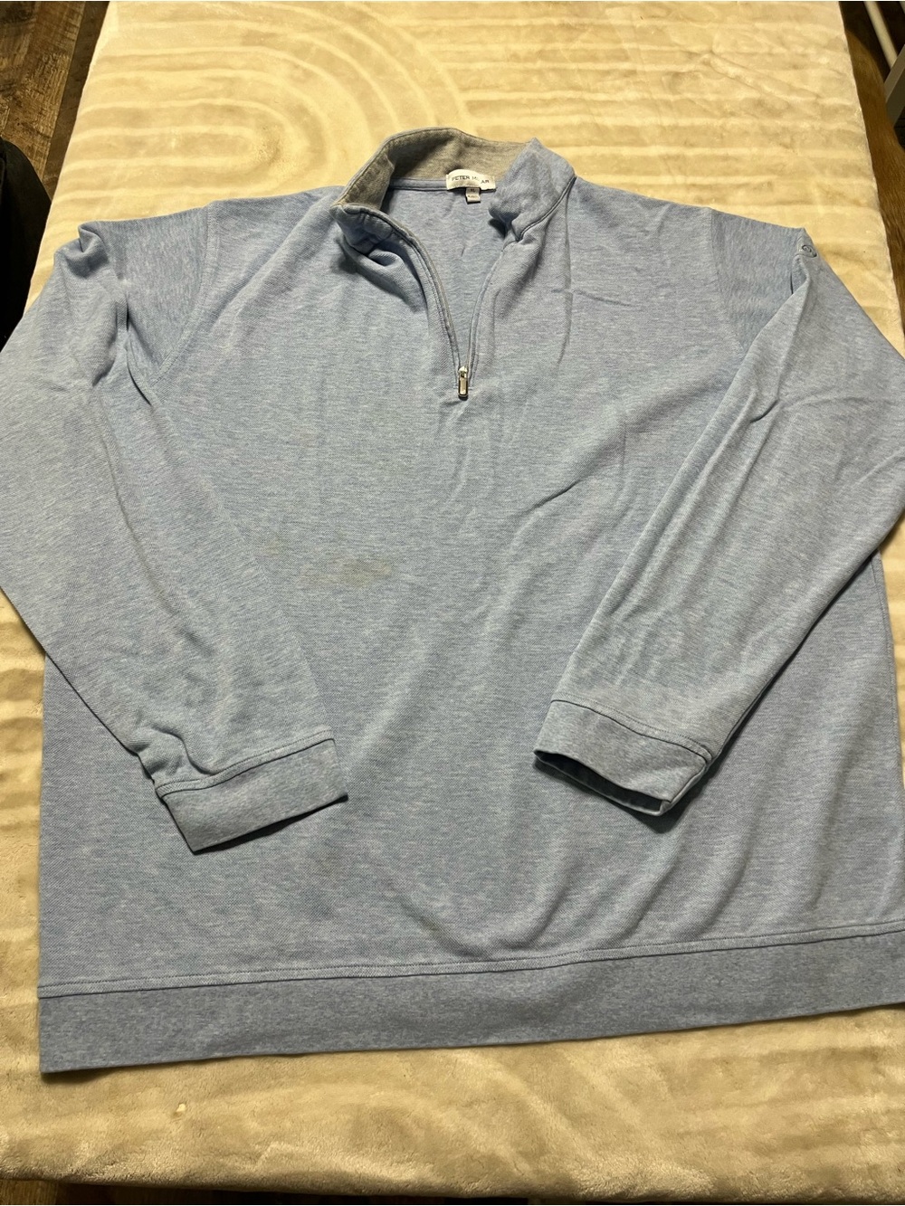 Peter Millar XL Men's Light Blue Quarter-Zip Sweater